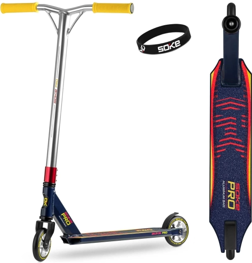 Monopattino freestyle Soke Pro blu scuro-rosso