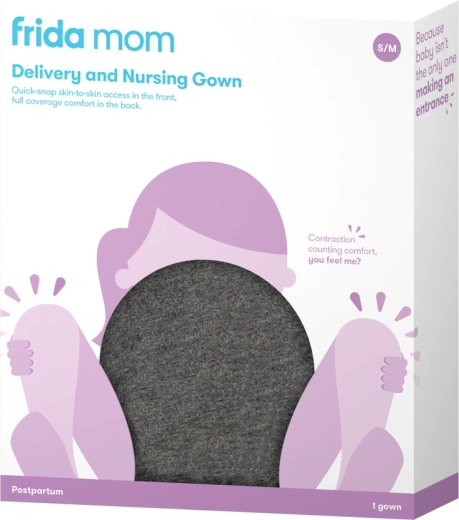 Camicia da parto e allattamento Frida Mom in viscosa con tasche