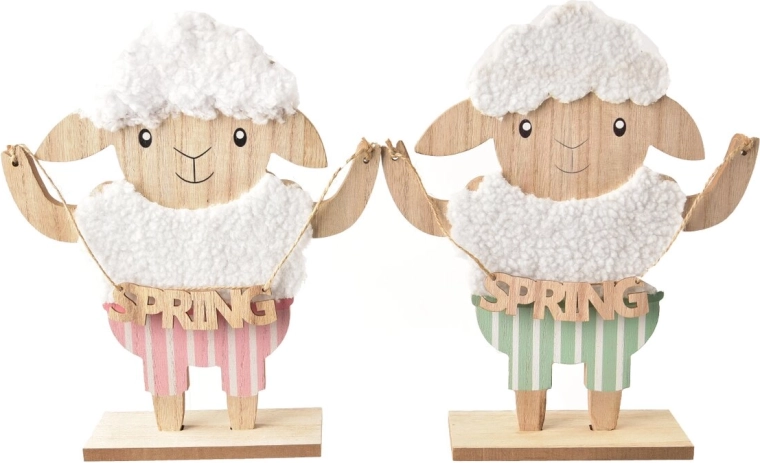 Pecorella – giocattolo in legno e peluche (2 varianti)