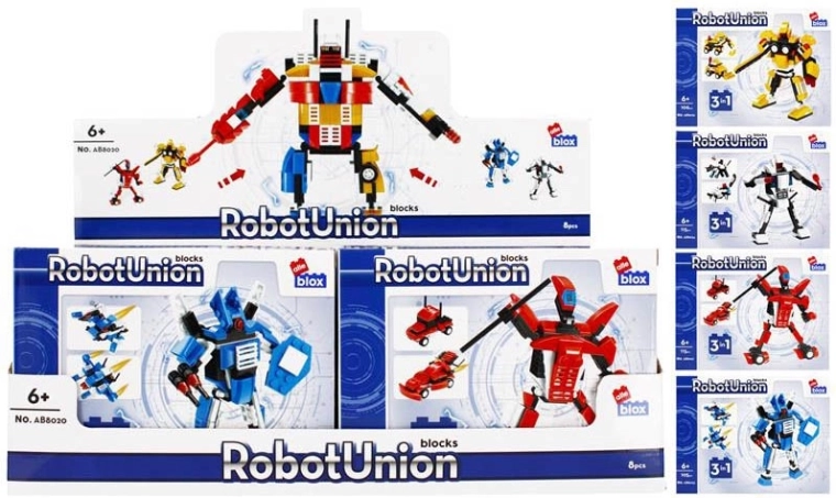 Set di costruzioni robot guerriero 3in1 – 4 varianti, 6+