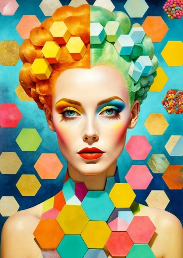 Puzzle ENJOY ritratto esagonale 1000 pezzi