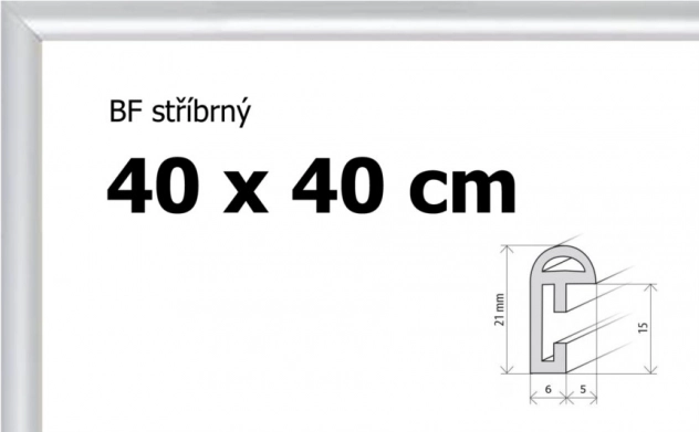 Cornice in plastica 40 × 40 cm – argento