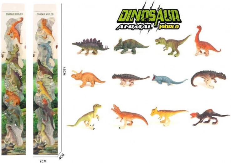 Set di 6 Dinosauri in Plastica in Blister