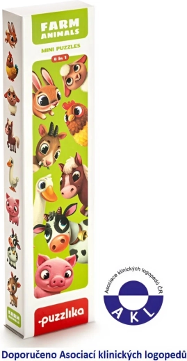 Puzzlika animali domestici – puzzle educativi con 8 animaletti, 16 pezzi