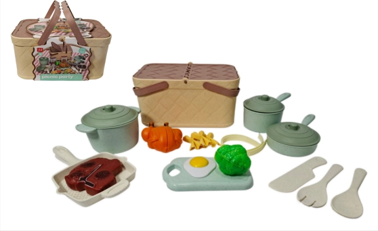 Set da picnic per bambini in cestino, 48 pezzi