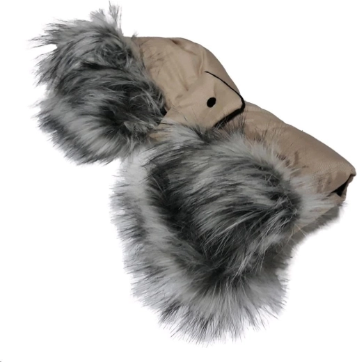 coprimani per passeggino 2in1 con pelliccia latte New Baby