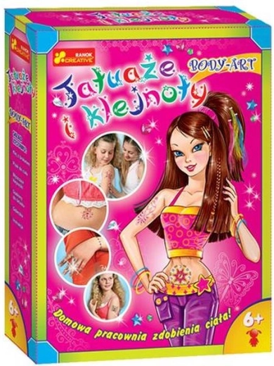 Set creativo body art per tatuaggi e pietrine glitter