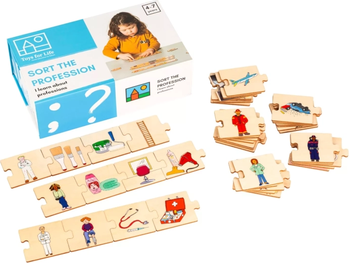 Toys for Life abbina le professioni – puzzle in legno in scatola magnetica