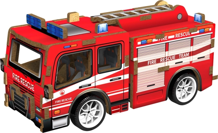 2Kids Toys puzzle 3D in legno camion dei pompieri