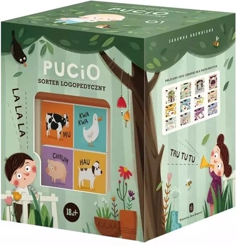 Pucio – sorter logopedico di forme a casetta – giocattolo educativo in legno