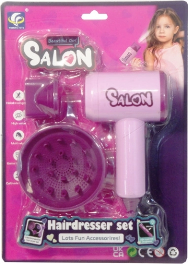 Set da parrucchiera con asciugacapelli e accessori intercambiabili