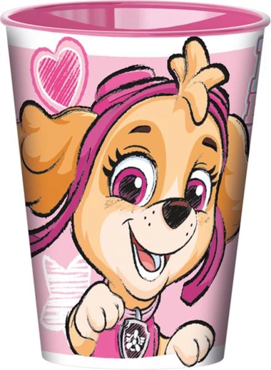 Bicchiere di plastica Paw Patrol 260 ml rosa