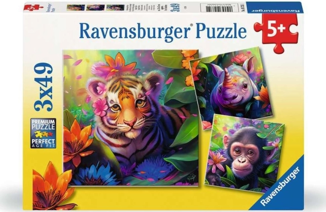 Puzzle Cuccioli della giungla di Ravensburger 3x49 pezzi