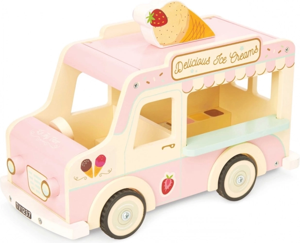 Le toy van furgone dei gelati in legno