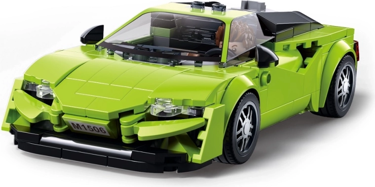 Sluban ModelBricks auto sportiva verde 1:32