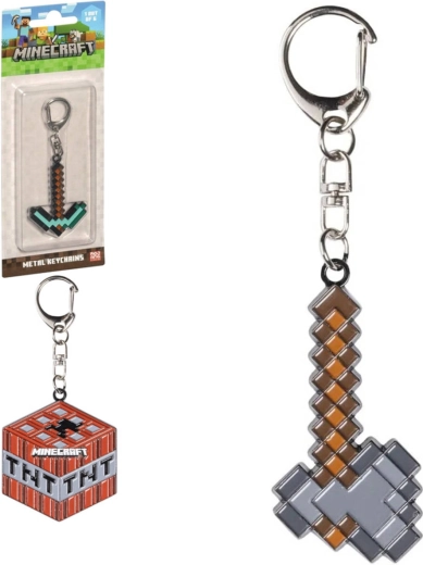 Portachiavi in metallo Minecraft a forma di piccone - 1 pezzo