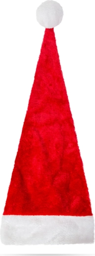 Cappello di peluche da Babbo Natale rosso e bianco
