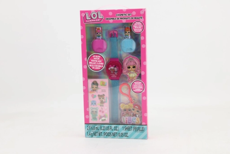 Set cosmetico L.O.L. con rossetto e smalti per unghie