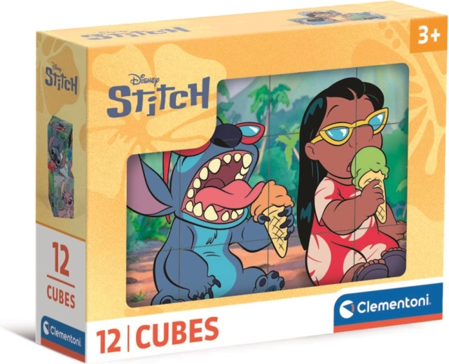 Puzzle a cubi 12 pz DISNEY STITCH di Clementoni