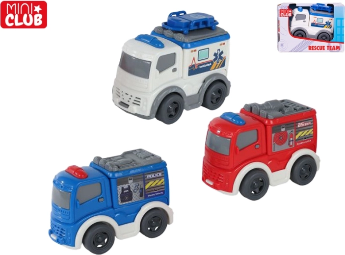 Mini Club macchinina di soccorso 8 cm a ruote libere
