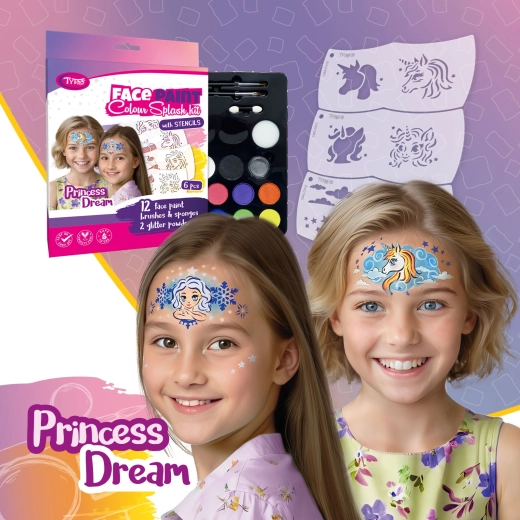 TyToo Princess Dream set per la pittura sul viso con stencil