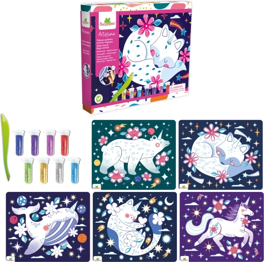 Artissimo glitter colorati – animali magici