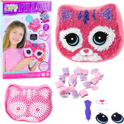 Set di cucito creativo – cuscino e peluche gattina DIY