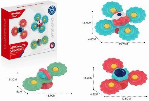 Set di sonagli per bambini con spinner Astro, 3 pezzi