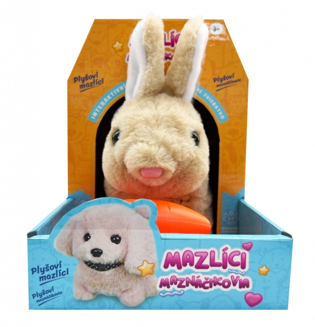 Coniglietto di peluche interattivo con carotina