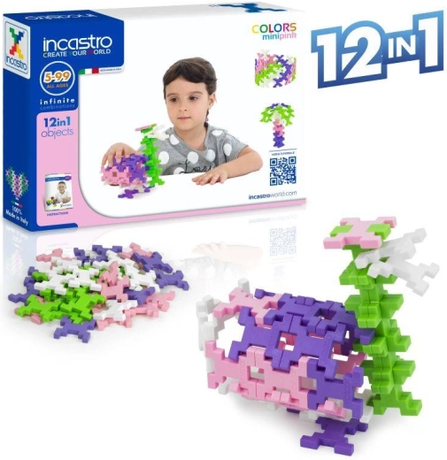 Set di costruzioni INCASTRO Colors Mini Pink – set creativo pastello 40 pezzi