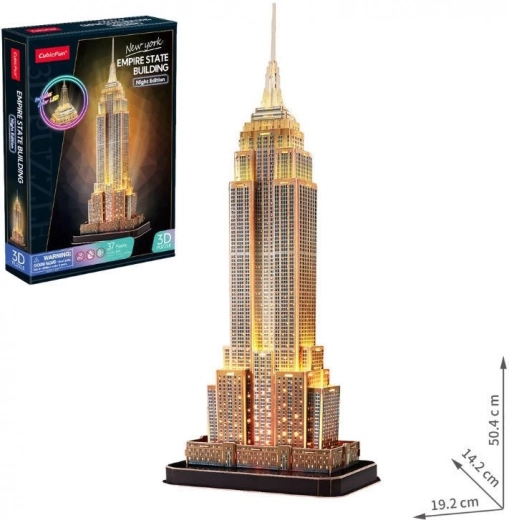 Puzzle 3D luminoso Empire State Building edizione notturna 37 pezzi