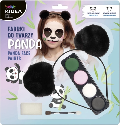 Set di colori per il viso panda