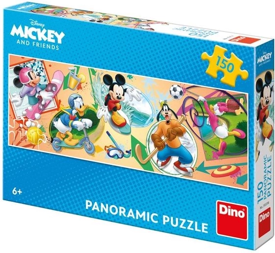 Puzzle panoramico DISNEY Mickey e amici – sport, 150 pezzi