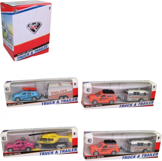 Auto con rimorchio - Giocattolo per bambini, 19 cm