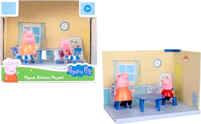 Peppa Pig set da gioco: cucinetta con 2 personaggi