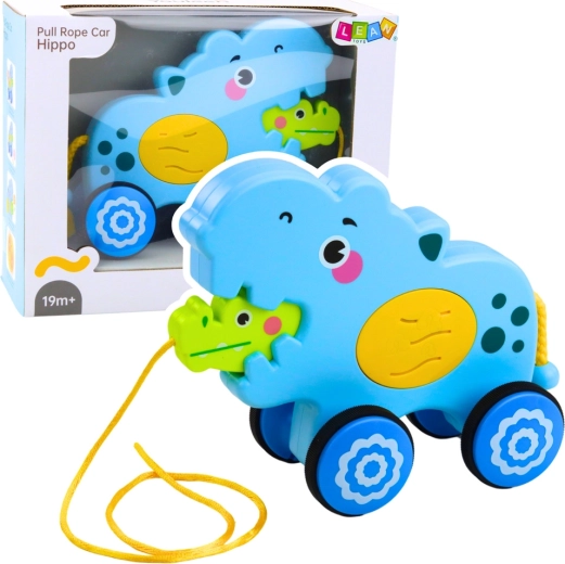 Ippopotamo interattivo su corda con suono blu