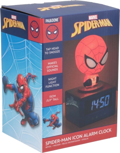 Sveglia iconica Marvel Spider-Man con luce notturna
