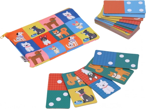 Petit Collage domino 2in1 cagnolini e numeri