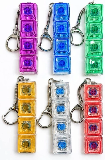 Portachiavi cliccabile con luce in stile tasti della tastiera