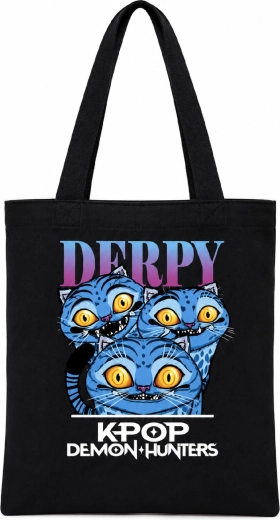 Borsa della spesa K-Pop Demon Hunters Derpy nera