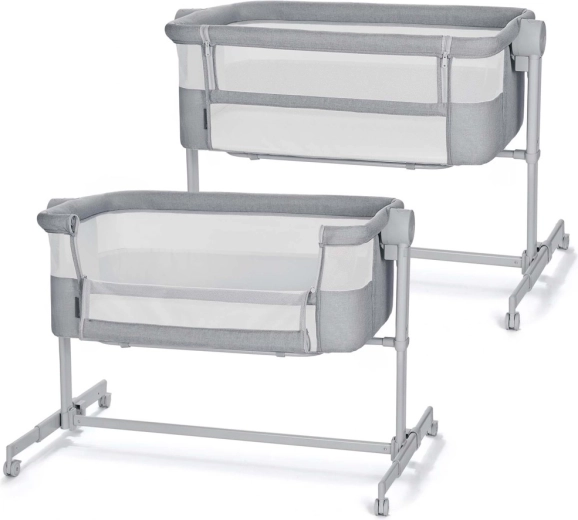 Kinderkraft Nestee up 2 culla da affiancare 2 in 1 full light grey