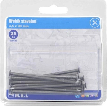 Chiodi da costruzione 90 × 3,5 mm, 25 pz