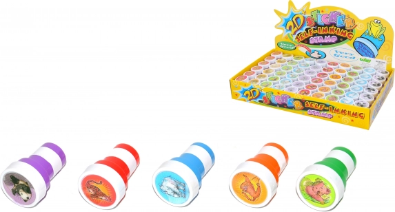 Timbri 2D con animaletti 2,5 × 3,5 cm, set 60 pz in box