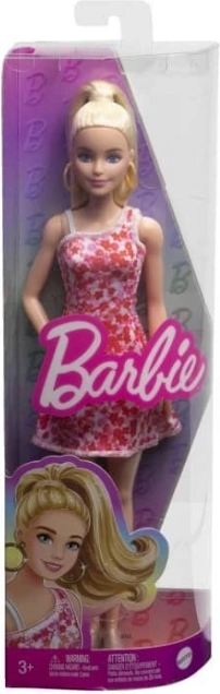Bambola Barbie Fashionistas con abito rosa e rosso