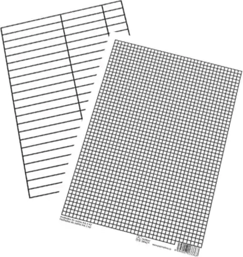 Sottoblocco per quaderno A4 – righe e quadretti - 1 pezzo