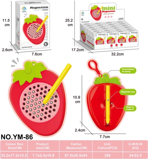 Tavoletta da disegno magnetica a forma di fragola