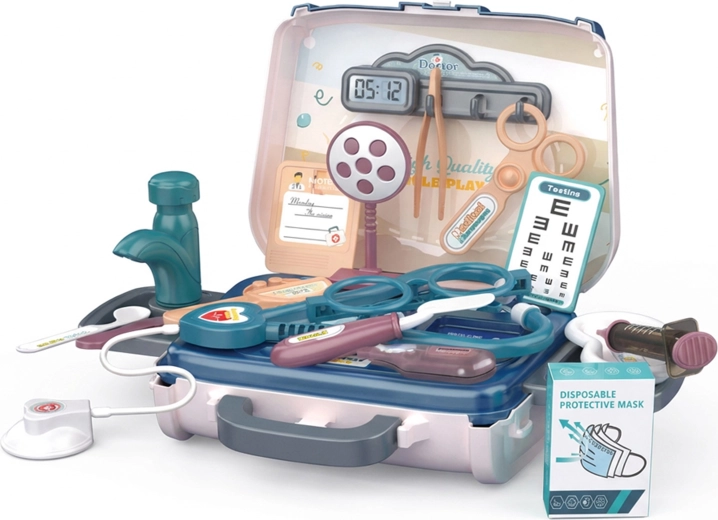 Valigetta del dottore per bambini con accessori, 20 cm