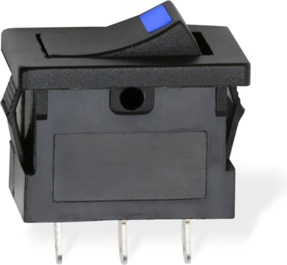 Interruttore a bilanciere nero con LED blu