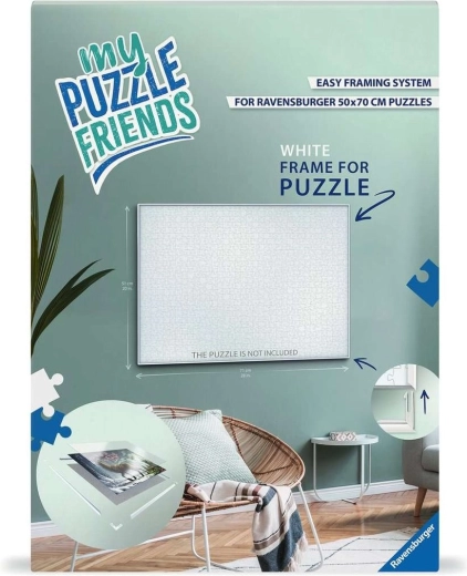 Cornice per puzzle Ravensburger My Puzzle Friends 70 × 50 cm bianca