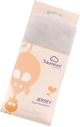 Träumeland lenzuolo con angoli in jersey UNI grigio chiaro